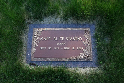 Mary Alice Stastny Grave