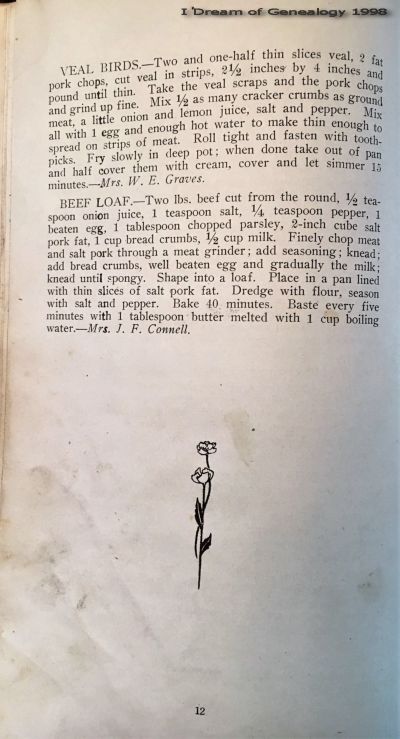 Piedmont Community Cookbook Recipes 1913