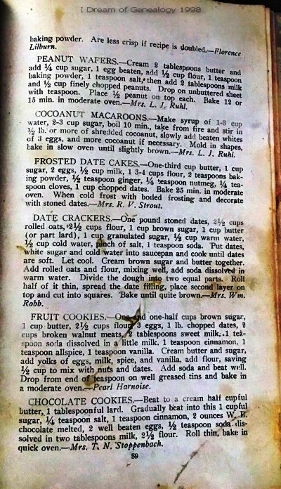 Piedmont Community Cookbook Recipes 1913